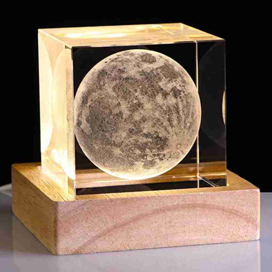 3 D Crystal Moon Cube